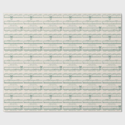 Fun Fa La La Bow  Bladmuziek Gepersonaliseerd Cadeaupapier (Vlak)