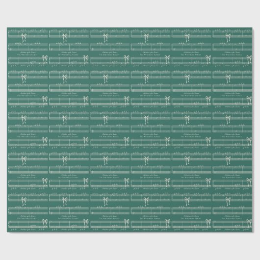 Fun Fa La La Bow  Bladmuziek Gepersonaliseerd Cadeaupapier (Vlak)