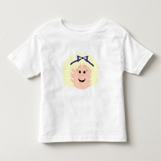 Fun-faces en -graphics voor geblonde meisjes kinder shirts (Voorkant)