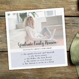 Fun Fact Blue Afstuderen Fotogradatie Partij Servet