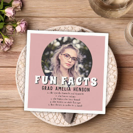 Fun Fact Dusty Pink Afstuderen Foto Afstuderen Servet