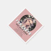 Fun Fact Dusty Pink Afstuderen Foto Afstuderen Servet (Hoek)