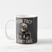Fun Fact I Don’t Care Skull Funny Sarcastic Quote  Koffiemok (Links)