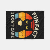 Fun Fact I Don't Care Funny Black Cat Saying Quote Fleece Deken (Voorkant (Horizontaal))