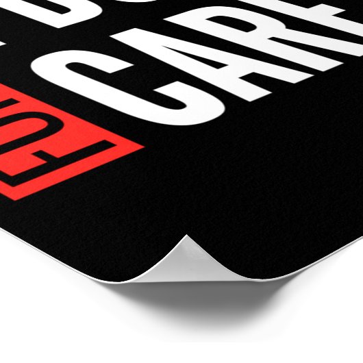 Fun Fact I Don't Care Sarcastic Saying Humorous Lo Poster (Hoek)