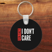 Fun Fact I Don't Care Sarcastic Saying Humorous Lo Sleutelhanger (Voorkant)