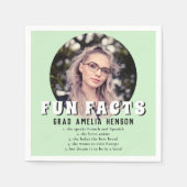 Fun Fact Mint Green Afstuderen Foto Afstuderen Servet (Voorkant)