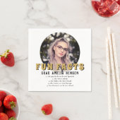 Fun Fact Modern Afstuderen Fotogradatie Party Servet (Insitu)