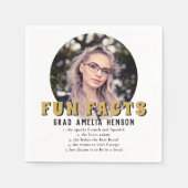 Fun Fact Modern Afstuderen Fotogradatie Party Servet (Voorkant)