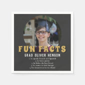 Fun Fact Modern Afstuderen Fotogradatie Party Servet (Voorkant)
