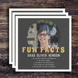Fun Fact Modern Afstuderen Fotogradatie Party Servet