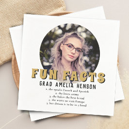 Fun Fact Modern Afstuderen Fotogradatie Party Servet