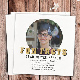 Fun Fact Modern Afstuderen Fotogradatie Party Servet