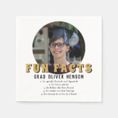 Fun Fact Modern Afstuderen Fotogradatie Party Servet (Voorkant)