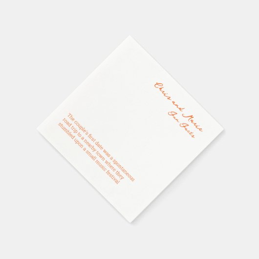 Fun Fact Napkin Weddenschap cocktail hour Servet (Hoek)