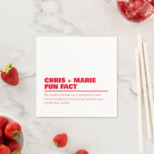 Fun Fact Napkin Weddenschap cocktail hour Servet (Insitu)
