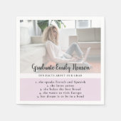 Fun Fact Pink Afstuderen Fotogradatie Partij Servet (Voorkant)