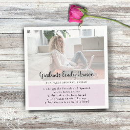 Fun Fact Pink Afstuderen Fotogradatie Partij Servet