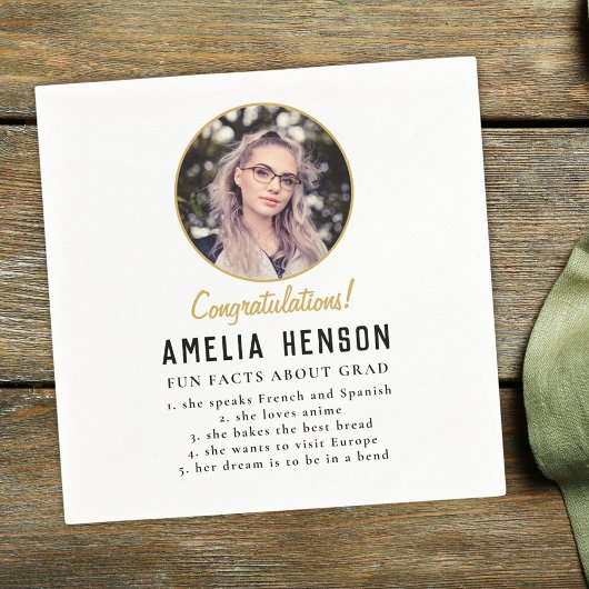 Fun Fact Simple Afstuderen Photo Graduparty Na Servet