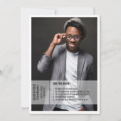 Fun facts 2 foto afstuderen aankondiging uitnodigi (Voorkant)