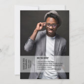 Fun facts 2 foto afstuderen aankondiging uitnodigi (Voorkant)