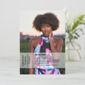 Fun facts 2 foto modern afstuderen kaart (Staand voorkant)