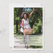 Fun facts 2 foto modern afstuderen kaart (Achterkant)