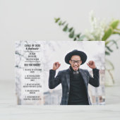 Fun facts 2 foto moderne studentenopleiding kaart (Staand voorkant)