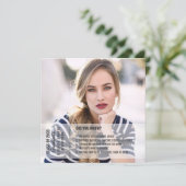 Fun facts afstuderen aankondiging 2 foto modern (Staand voorkant)