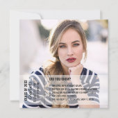 Fun facts afstuderen aankondiging 2 foto modern (Voorkant)