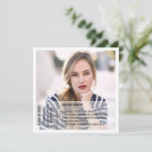 Fun facts afstuderen aankondiging 2 foto modern (Staand voorkant)