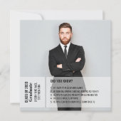 Fun facts afstuderen aankondiging 2 foto modern (Voorkant)