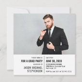 Fun facts afstuderen aankondiging 2 foto modern (Achterkant)