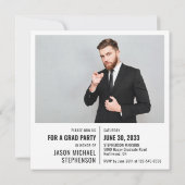 Fun facts afstuderen aankondiging 2 foto modern (Achterkant)