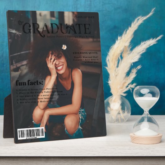 Fun Facts | Afstuderen Hoesje van Magazine Foto Pl Fotoplaat (Zijkant)