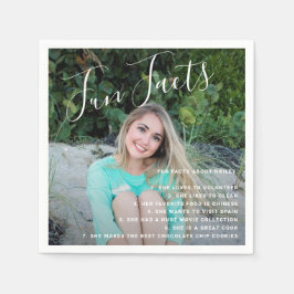 Fun Facts Afstuderen Photo Simple Handwrite Napk Servet