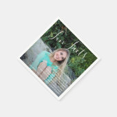 Fun Facts Afstuderen Photo Simple Handwrite Napk Servet (Hoek)