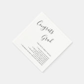 Fun Facts Afstuderen Simple Handwrite Servet (Hoek)