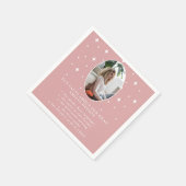 Fun Facts Afstuderen Stars Pink Photo Afstuderen Servet (Hoek)