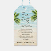 Fun Facts Beach Weddenschap Vrijgezellenfeest Favo Cadeaulabel (Voorkant)