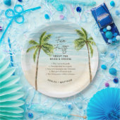 Fun Facts Beach Wedding Vrijgezellenfeest Paper Bo Papieren Bordje (Feest)