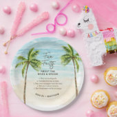 Fun Facts Beach Wedding Vrijgezellenfeest Paper Bo Papieren Bordje (Feest)