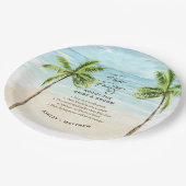 Fun Facts Beach Wedding Vrijgezellenfeest Paper Bo Papieren Bordje (Gekanteld)