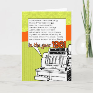 Fun Facts Birthday - Kosten van leven in 1961 Kaart