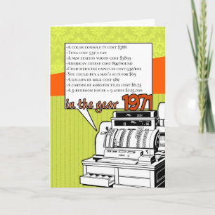 Fun Facts Birthday - Kosten van leven in 1971 Kaart