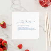 Fun Facts | Blue Wedding Napkins Servet (Insitu)