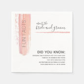 Fun Facts Couple Modern Pink Wedding Paper Napkin Servet (Voorkant)