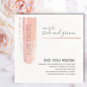 Fun Facts Couple Modern Pink Wedding Paper Napkin Servet