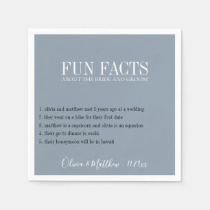 Fun Facts Dusty Blue Servet