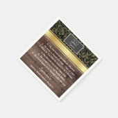 "Fun Facts" Elegant Camouflage Birthday Party Servetten (Hoek)